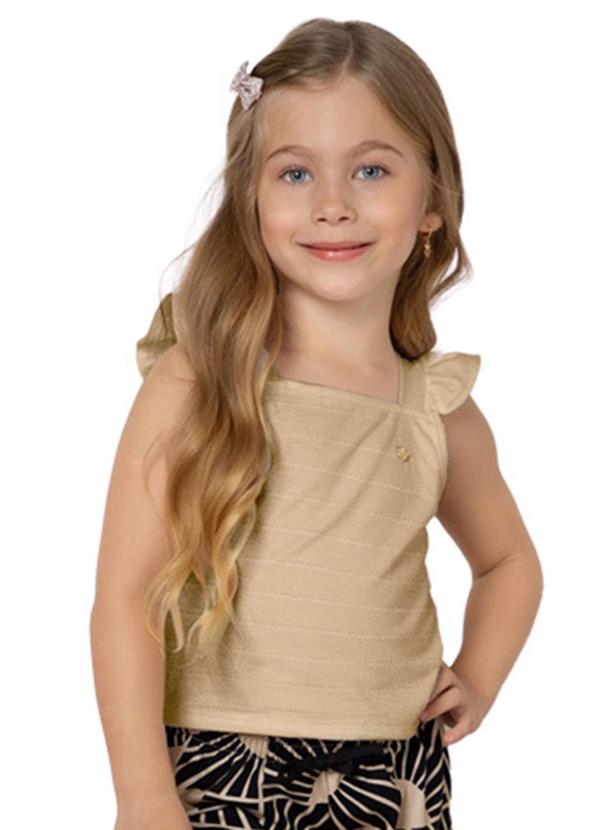 Milon - Blusa Menina Listras Bege