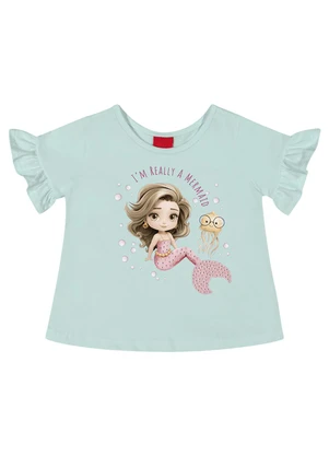 Kyly - Blusa Menina Sereia Verde - KYLY