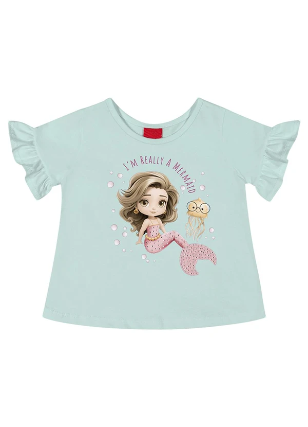 Kyly - Blusa Menina Sereia Verde