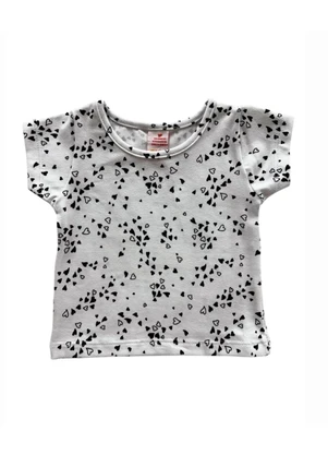 Blusa Mnaga Curta Estampada Marisol (Branco) - MARISOL