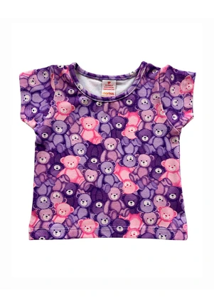 Blusa Mnaga Curta Estampada Marisol (Roxo) - MARISOL