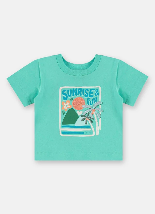 Up Baby - Blusa Nascer do Sol Algodão Verde 3