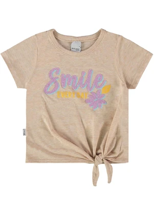 Malwee Kids - Blusa Nude Smile com Amarração - MALWEE KIDS