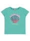 Malwee Kids - Blusa Ocean Soul com Glitter Laranja Claro - variação: Verde Turquesa