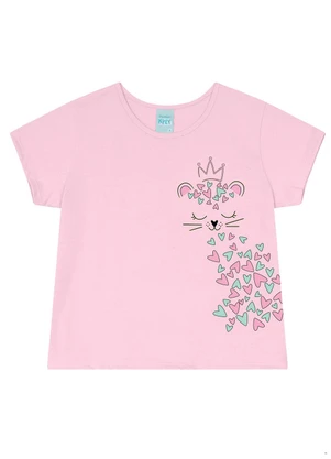 Kyly - Blusa Pijama Infantil Menina Bichinho Rosa - KYLY