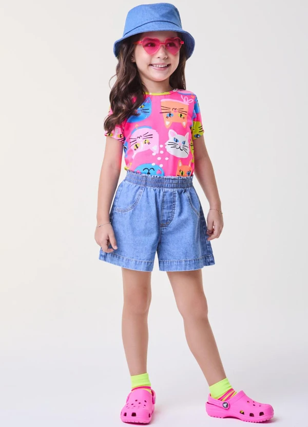 Bimbi - Blusa Pink de Gatinhos Rosa 2