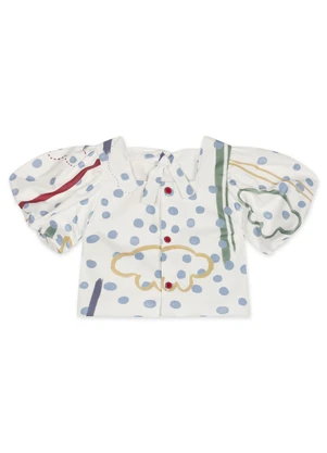 Lilica Ripilica - Blusa Poás Manga Curta Bebê Feminina Bege - LILICA RIPILICA