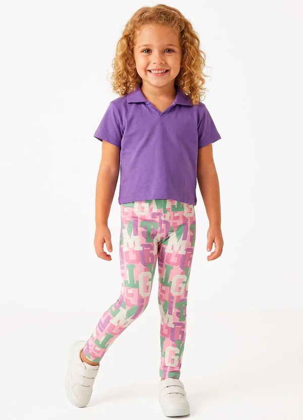 Marisol - Blusa Polo Cropped Manga Curta com Aroma  Roxo 3