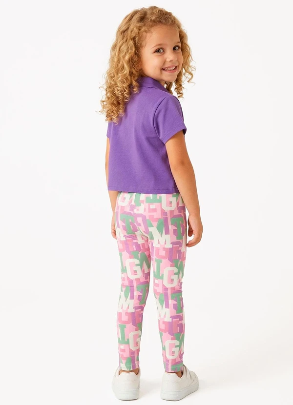 Marisol - Blusa Polo Cropped Manga Curta com Aroma  Roxo 4