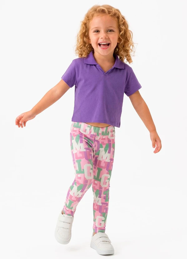 Marisol - Blusa Polo Cropped Manga Curta com Aroma  Roxo 5