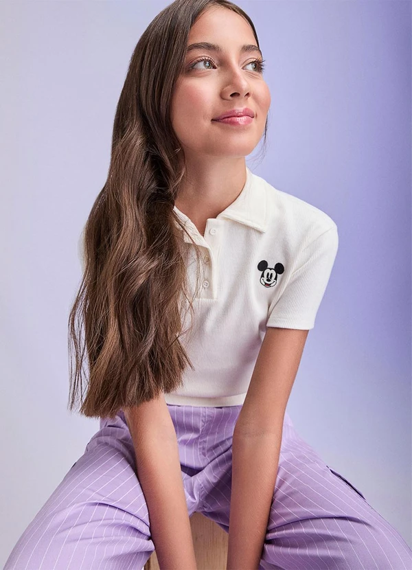 I Am - Blusa Polo Off White do Mickey Off White 5