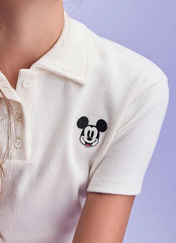I Am - Blusa Polo Off White do Mickey Off White 6