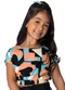 Malwee Kids - Blusa Rosa Cropped Geométrico Menina - variação: Preto