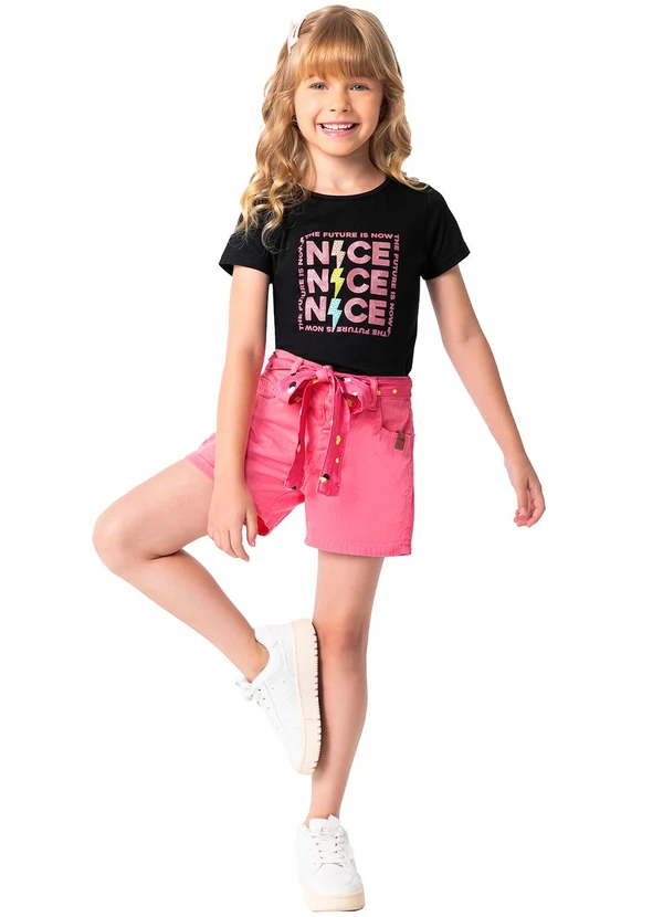 Malwee Kids - Blusa Preto Nice em Malha Menina 3