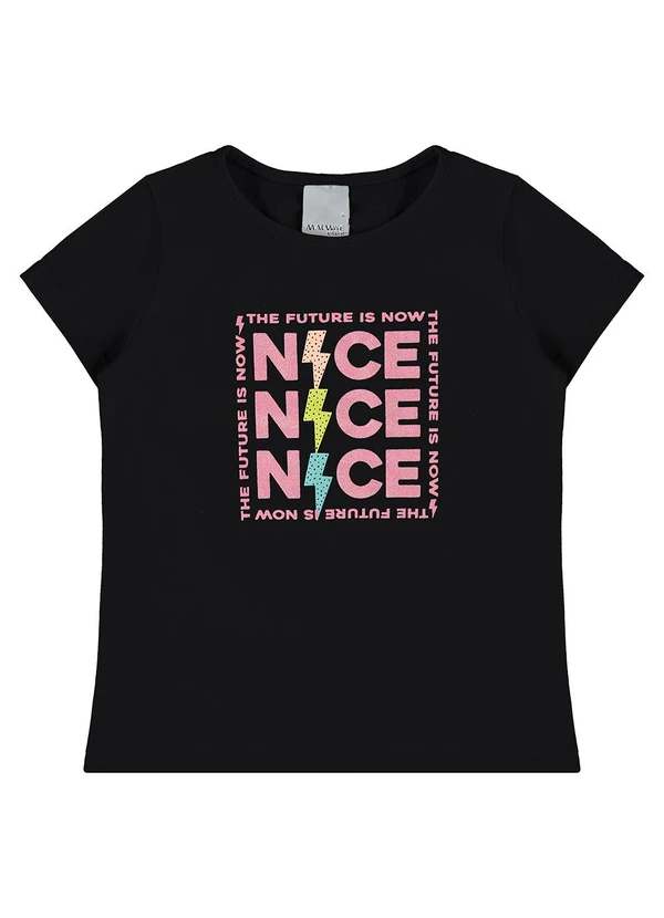 Malwee Kids - Blusa Preto Nice em Malha Menina 5