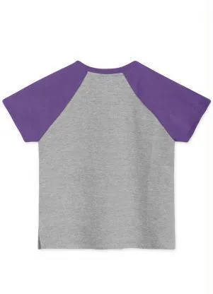 Lilica Ripilica - Blusa Raglan Manga Curta Menina Cinza - LILICA RIPILICA