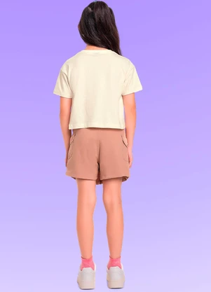 Fakini Kids - Blusa Rei Leao Bege - FAKINI KIDS