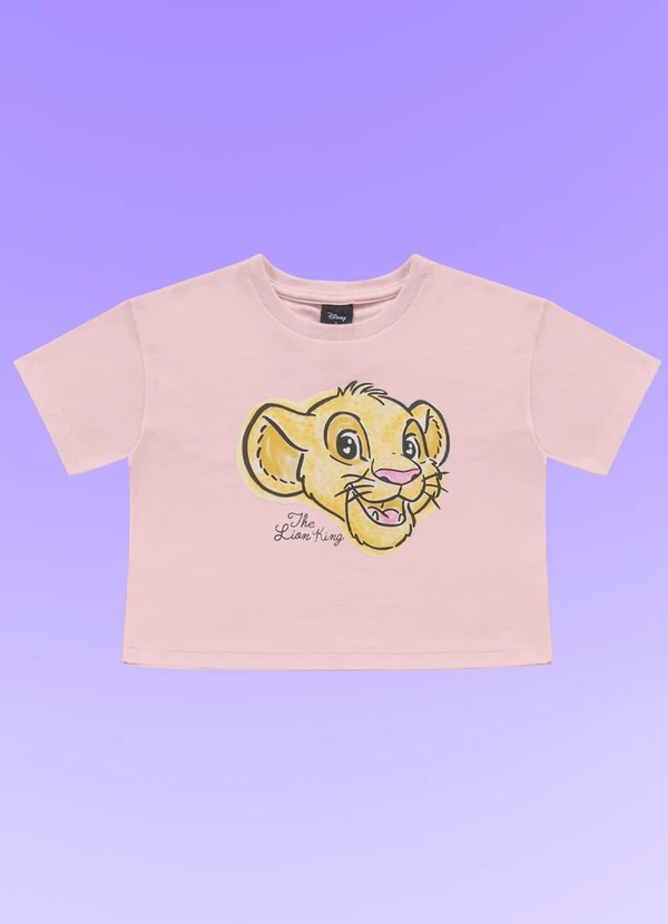 Fakini Kids - Blusa Rei Leao Rosa