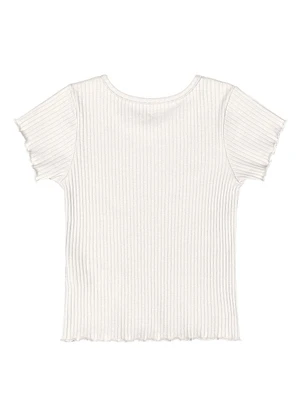 Quimby - Blusa Ribana Canelada Menina Bege - QUIMBY