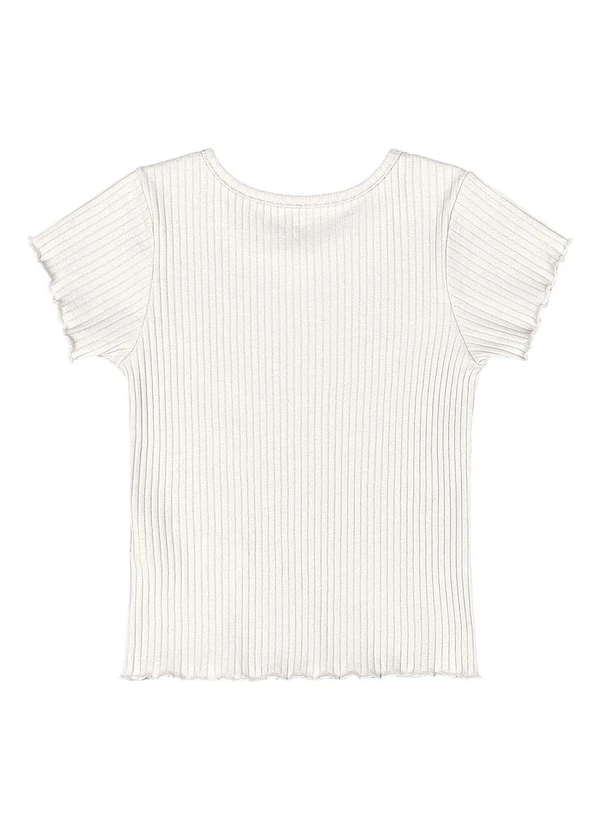 Quimby - Blusa Ribana Canelada Menina Bege 2