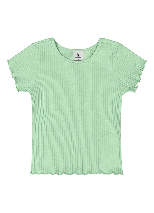 Quimby - Blusa Ribana Canelada Menina Verde