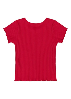 Quimby - Blusa Ribana Canelada Menina Vermelho - QUIMBY