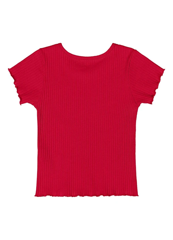 Quimby - Blusa Ribana Canelada Menina Vermelho 2