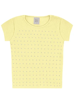 Pulla Bulla - Blusa Ribana com Elastano Leve Amarelo - PULLA BULLA