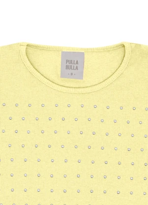 Pulla Bulla - Blusa Ribana com Elastano Leve Amarelo - PULLA BULLA