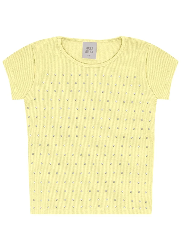Pulla Bulla - Blusa Ribana com Elastano Leve Amarelo 1