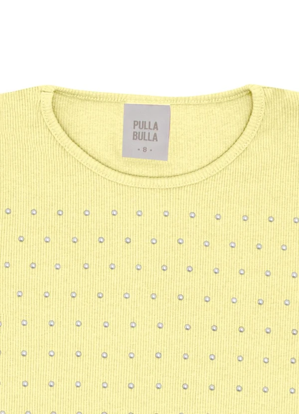 Pulla Bulla - Blusa Ribana com Elastano Leve Amarelo 2
