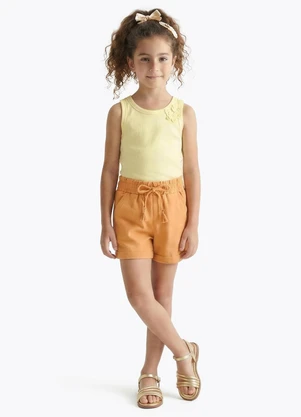 Pulla Bulla - Blusa Ribana com Elastano Leve Amarelo - PULLA BULLA