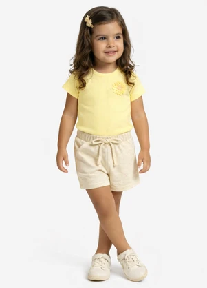 Pulla Bulla - Blusa Ribana com Elastano Leve Amarelo - PULLA BULLA
