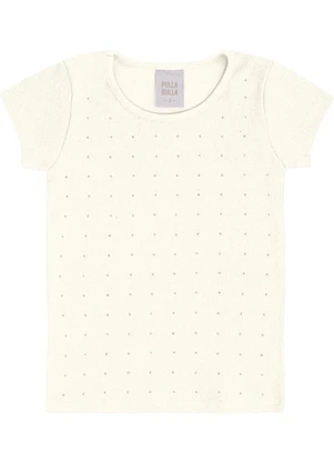Pulla Bulla - Blusa Ribana com Elastano Leve Bege - PULLA BULLA