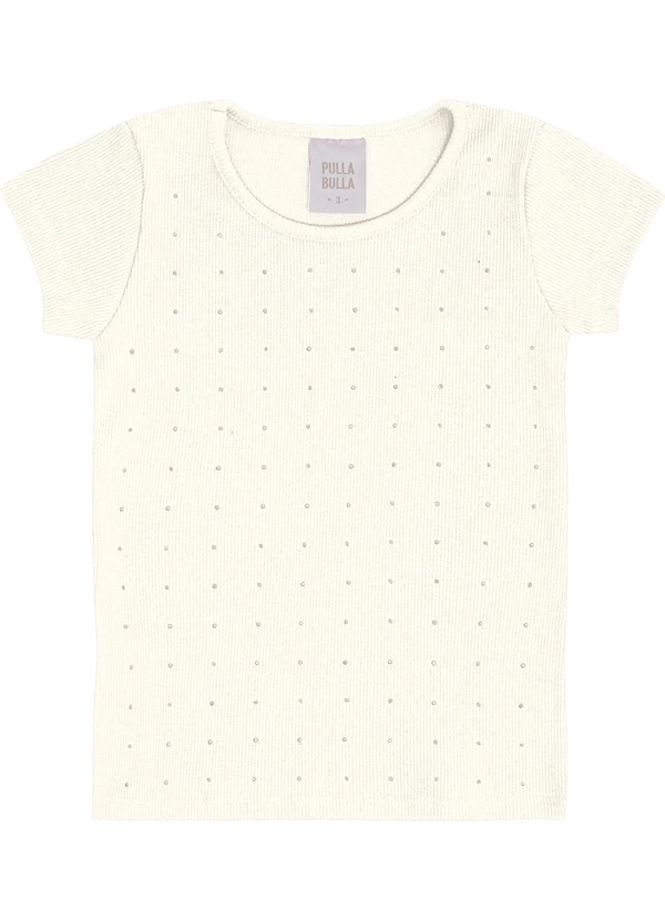 Pulla Bulla - Blusa Ribana com Elastano Leve Bege