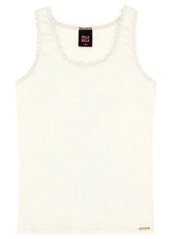 Pulla Bulla - Blusa Ribana com Elastano Leve Bege