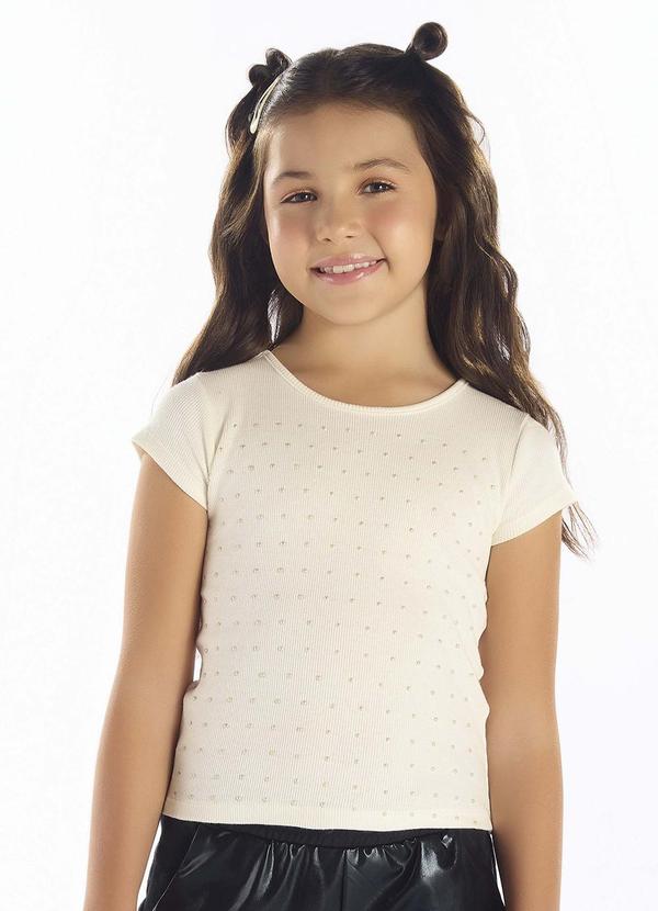 Pulla Bulla - Blusa Ribana com Elastano Leve Bege