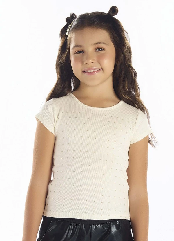 Pulla Bulla - Blusa Ribana com Elastano Leve Bege 1