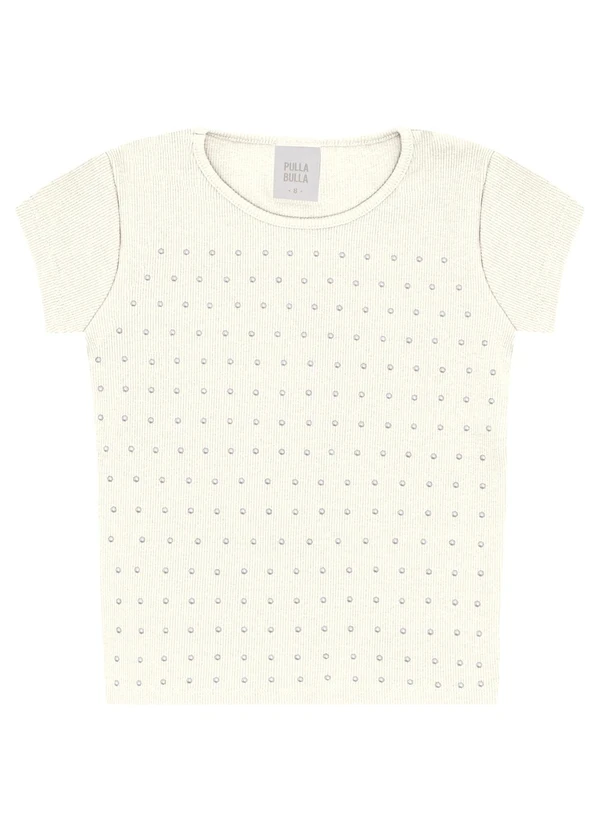 Pulla Bulla - Blusa Ribana com Elastano Leve Bege 3