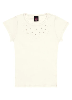 Pulla Bulla - Blusa Ribana com Elastano Leve Bege - PULLA BULLA