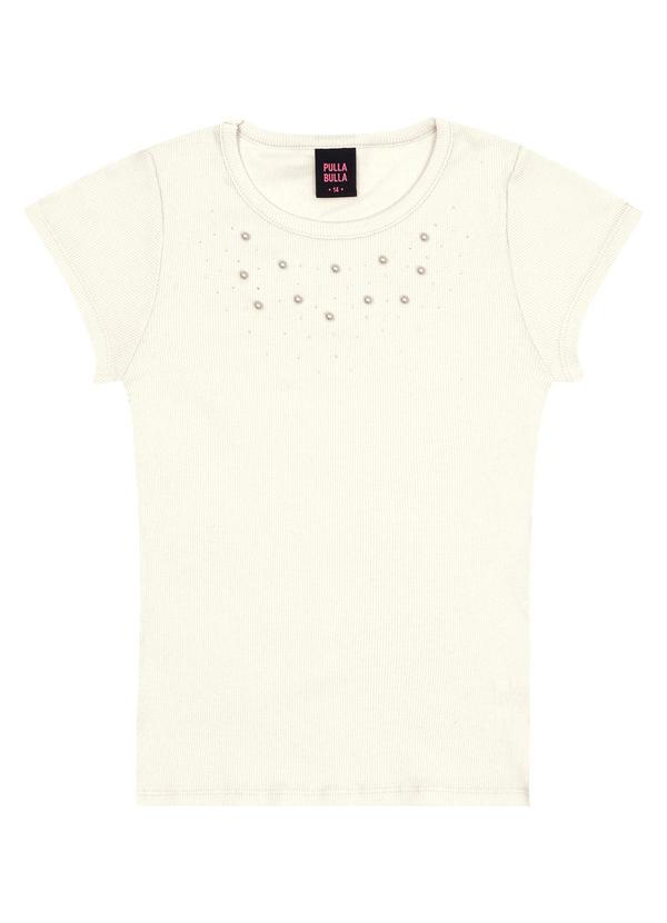 Pulla Bulla - Blusa Ribana com Elastano Leve Bege 1
