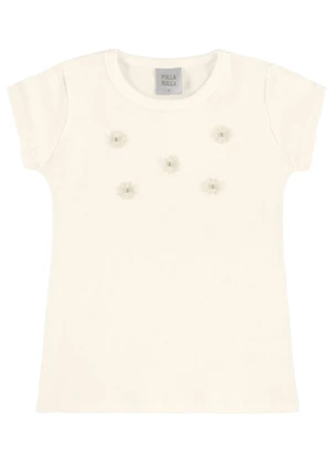 Pulla Bulla - Blusa Ribana com Elastano Leve Bege - PULLA BULLA