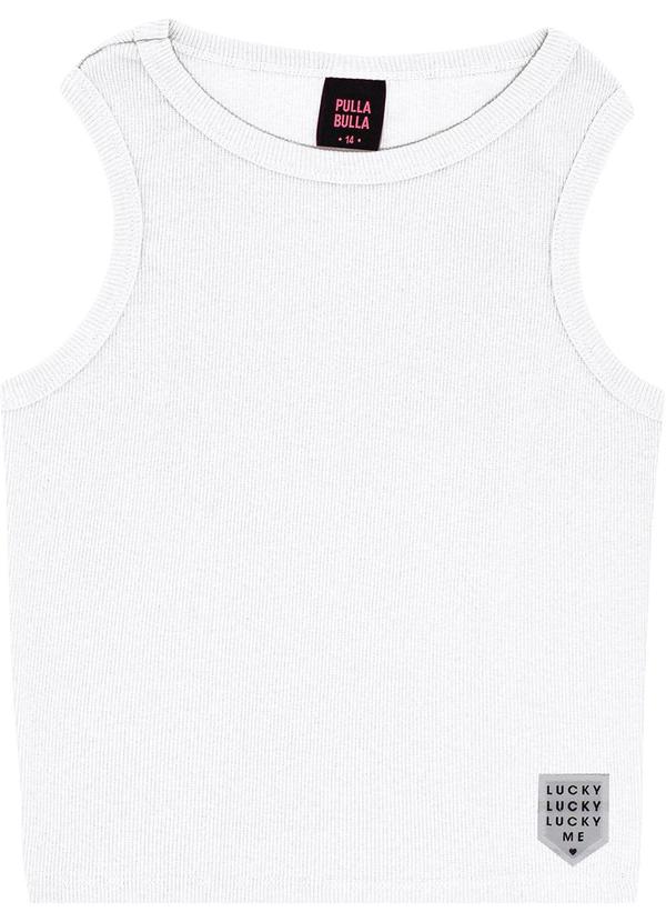 Pulla Bulla - Blusa Ribana com Elastano Leve Branco