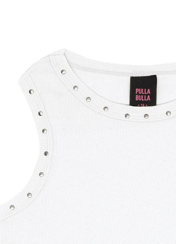 Pulla Bulla - Blusa Ribana com Elastano Leve Branco 4