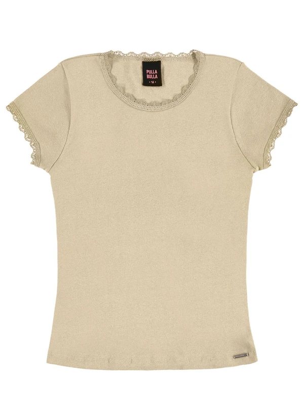 Pulla Bulla - Blusa Ribana com Elastano Leve Marrom