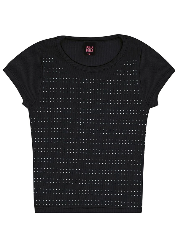 Pulla Bulla - Blusa Ribana com Elastano Leve Preto 3