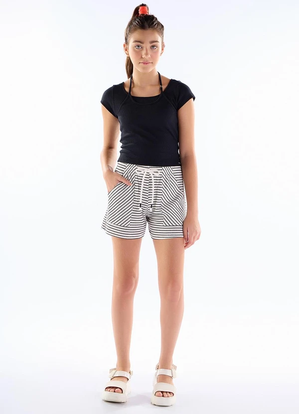 Pulla Bulla - Blusa Ribana com Elastano Leve Preto 2