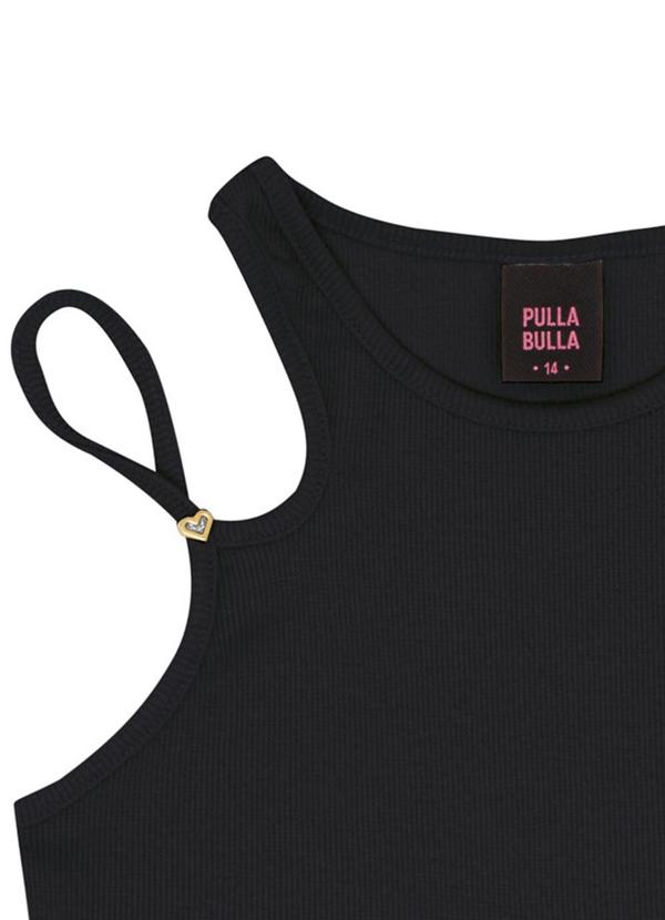 Pulla Bulla - Blusa Ribana com Elastano Leve Preto 2