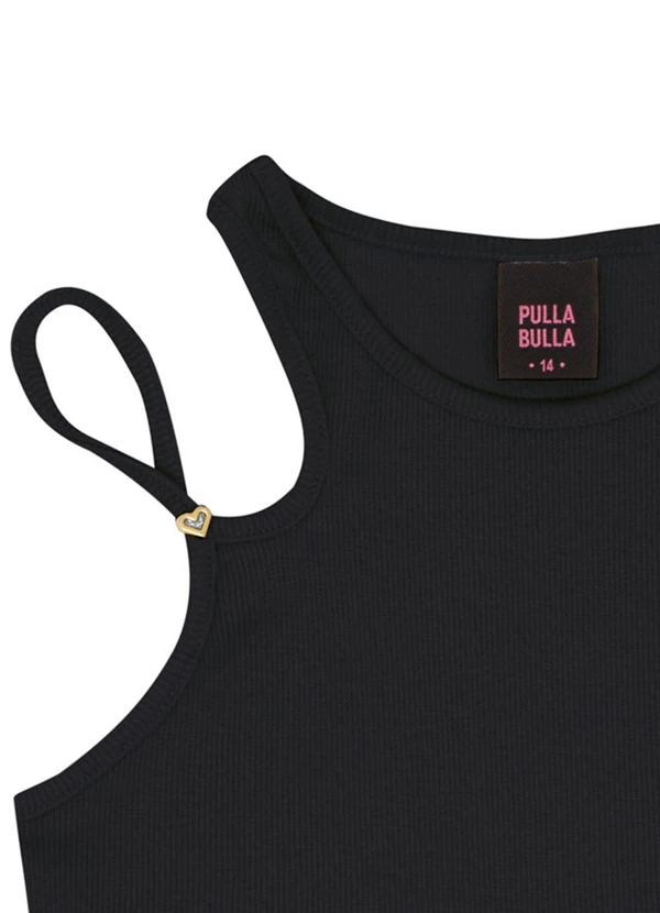 Pulla Bulla - Blusa Ribana com Elastano Leve Preto 2