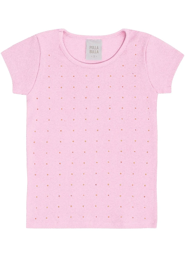 Pulla Bulla - Blusa Ribana com Elastano Leve Rosa